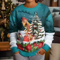 F Caw F Chicken Kid Ugly Christmas Sweater Funny Christmas - Wonder Print Shop