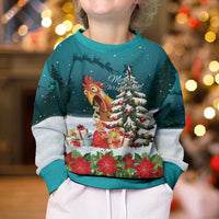 F Caw F Chicken Kid Ugly Christmas Sweater Funny Christmas - Wonder Print Shop