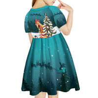 F Caw F Chicken Kid Short Sleeve Dress Funny Christmas - Wonder Print Shop