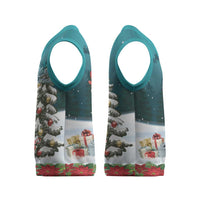 F Caw F Chicken Christmas Knitted V-Neck Vest Funny Christmas - Wonder Print Shop