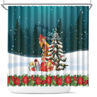 F Caw F Chicken Shower Curtain Funny Christmas - Wonder Print Shop