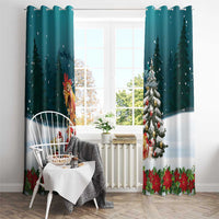 F Caw F Chicken Window Curtain Funny Christmas - Wonder Print Shop