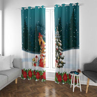 F Caw F Chicken Window Curtain Funny Christmas - Wonder Print Shop