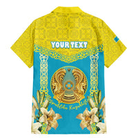 Personalised Kazakhstan Independence Day Family Matching Mermaid Dress and Hawaiian Shirt Lilium Peregrinum - Kazakh Pattern - Wonder Print Shop