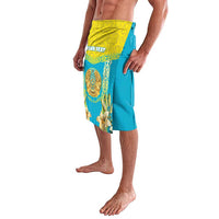 Personalised Kazakhstan Independence Day Lavalava Lilium Peregrinum - Kazakh Pattern - Wonder Print Shop