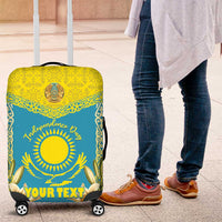 Personalised Kazakhstan Independence Day Luggage Cover Lilium Peregrinum - Kazakh Pattern - Wonder Print Shop