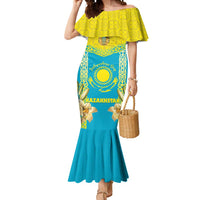 Personalised Kazakhstan Independence Day Mermaid Dress Lilium Peregrinum - Kazakh Pattern - Wonder Print Shop