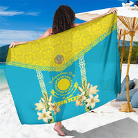 Personalised Kazakhstan Independence Day Sarong Lilium Peregrinum - Kazakh Pattern - Wonder Print Shop