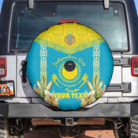 Personalised Kazakhstan Independence Day Spare Tire Cover Lilium Peregrinum - Kazakh Pattern - Wonder Print Shop