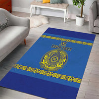 Custom Kazakhstan Hockey Area Rug Go Kazakh - Wonder Print Shop