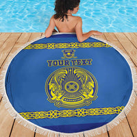 Custom Kazakhstan Hockey Beach Blanket Go Kazakh - Wonder Print Shop