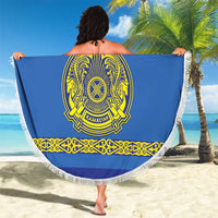 Custom Kazakhstan Hockey Beach Blanket Go Kazakh - Wonder Print Shop