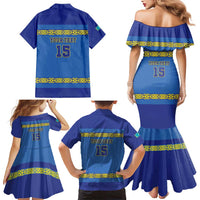 Custom Kazakhstan Hockey Family Matching Mermaid Dress and Hawaiian Shirt Go Kazakh - Wonder Print Shop