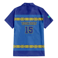 Custom Kazakhstan Hockey Family Matching Mermaid Dress and Hawaiian Shirt Go Kazakh - Wonder Print Shop