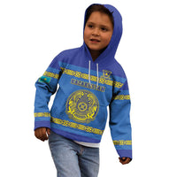 Custom Kazakhstan Hockey Kid Hoodie Go Kazakh - Wonder Print Shop