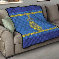 Custom Kazakhstan Hockey Quilt Go Kazakh - Wonder Print Shop