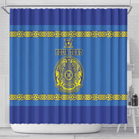 Custom Kazakhstan Hockey Shower Curtain Go Kazakh
