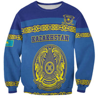 Custom Kazakhstan Hockey Sweatshirt Go Kazakh - Wonder Print Shop