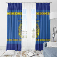 Custom Kazakhstan Hockey Window Curtain Go Kazakh - Wonder Print Shop