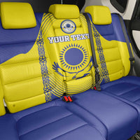 Custom Kazakhstan Football Back Car Seat Cover Go The Hawks - Wonder Print Shop