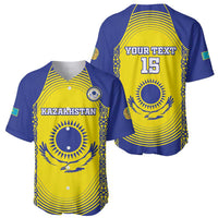 Custom Kazakhstan Football Baseball Jersey Go The Hawks - Wonder Print Shop