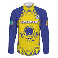 Custom Kazakhstan Football Family Matching Off Shoulder Short Dress and Hawaiian Shirt Go The Hawks - Wonder Print Shop