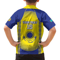 Custom Kazakhstan Football Family Matching Tank Maxi Dress and Hawaiian Shirt Go The Hawks - Wonder Print Shop