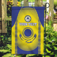 Custom Kazakhstan Football Garden Flag Go The Hawks - Wonder Print Shop