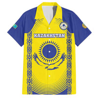 Custom Kazakhstan Football Hawaiian Shirt Go The Hawks - Wonder Print Shop