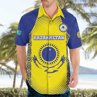 Custom Kazakhstan Football Hawaiian Shirt Go The Hawks - Wonder Print Shop