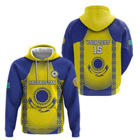 Custom Kazakhstan Football Hoodie Go The Hawks - Wonder Print Shop
