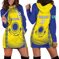 Custom Kazakhstan Football Hoodie Dress Go The Hawks - Wonder Print Shop