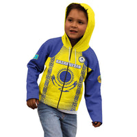 Custom Kazakhstan Football Kid Hoodie Go The Hawks - Wonder Print Shop
