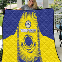Custom Kazakhstan Football Quilt Go The Hawks - Wonder Print Shop