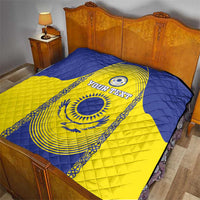 Custom Kazakhstan Football Quilt Go The Hawks - Wonder Print Shop