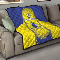 Custom Kazakhstan Football Quilt Go The Hawks - Wonder Print Shop