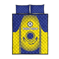 Custom Kazakhstan Football Quilt Bed Set Go The Hawks - Wonder Print Shop