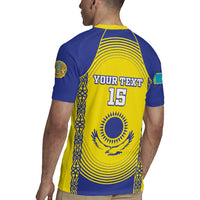 Custom Kazakhstan Football Rugby Jersey Go The Hawks - Wonder Print Shop