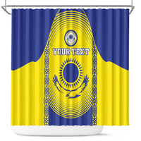 Custom Kazakhstan Football Shower Curtain Go The Hawks