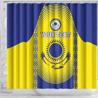 Custom Kazakhstan Football Shower Curtain Go The Hawks