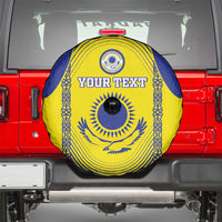 Custom Kazakhstan Football Spare Tire Cover Go The Hawks - Wonder Print Shop