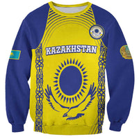 Custom Kazakhstan Football Sweatshirt Go The Hawks - Wonder Print Shop
