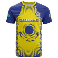 Custom Kazakhstan Football T Shirt Go The Hawks - Wonder Print Shop
