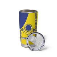 Custom Kazakhstan Football Tumbler Cup Go The Hawks - Wonder Print Shop