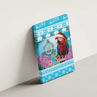 Honduras Christmas Canvas Wall Art Scarlet Macaw With Feliz Navidad - Wonder Print Shop