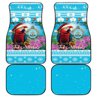 Honduras Christmas Car Mats Scarlet Macaw With Feliz Navidad - Wonder Print Shop