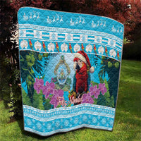Honduras Christmas Quilt Scarlet Macaw With Feliz Navidad - Wonder Print Shop