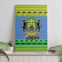 Gabon Christmas Canvas Wall Art Coat Of Arms Joyeux Noel - Wonder Print Shop