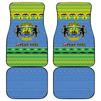 Gabon Christmas Car Mats Coat Of Arms Joyeux Noel - Wonder Print Shop