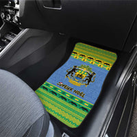 Gabon Christmas Car Mats Coat Of Arms Joyeux Noel - Wonder Print Shop